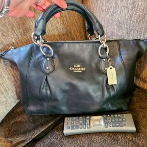 Coach leather Satchel / ( Black )